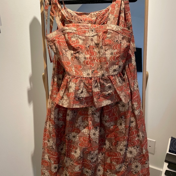 Ulla Johnson Petunia print NWT organza skirt and top set - Picture 1 of 8